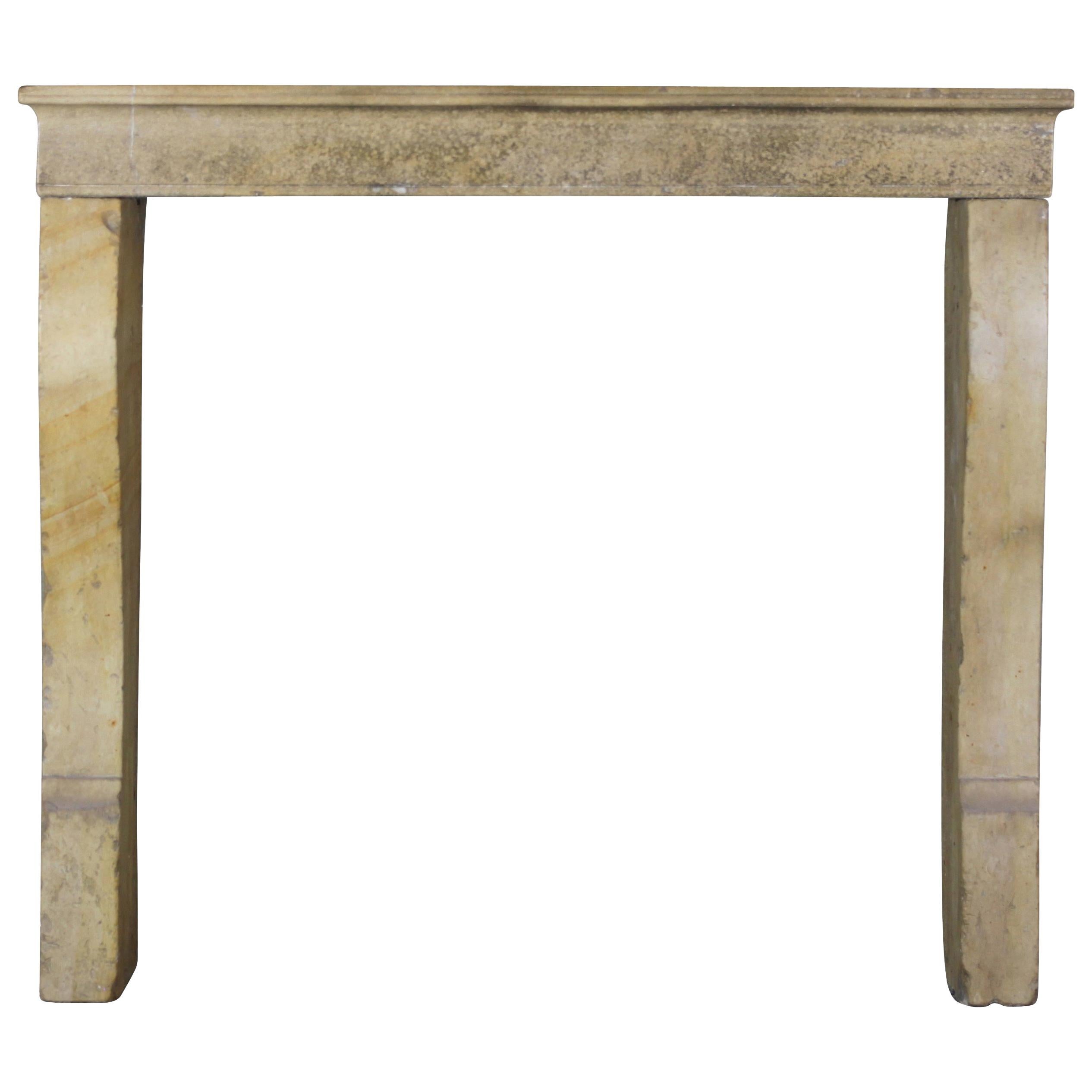 19th Century French Cosy Rustic Antique Limestone Fireplace Surround