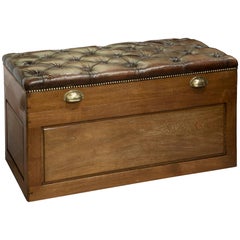 Camphorwood Trunk or chest with Leather Top c1910