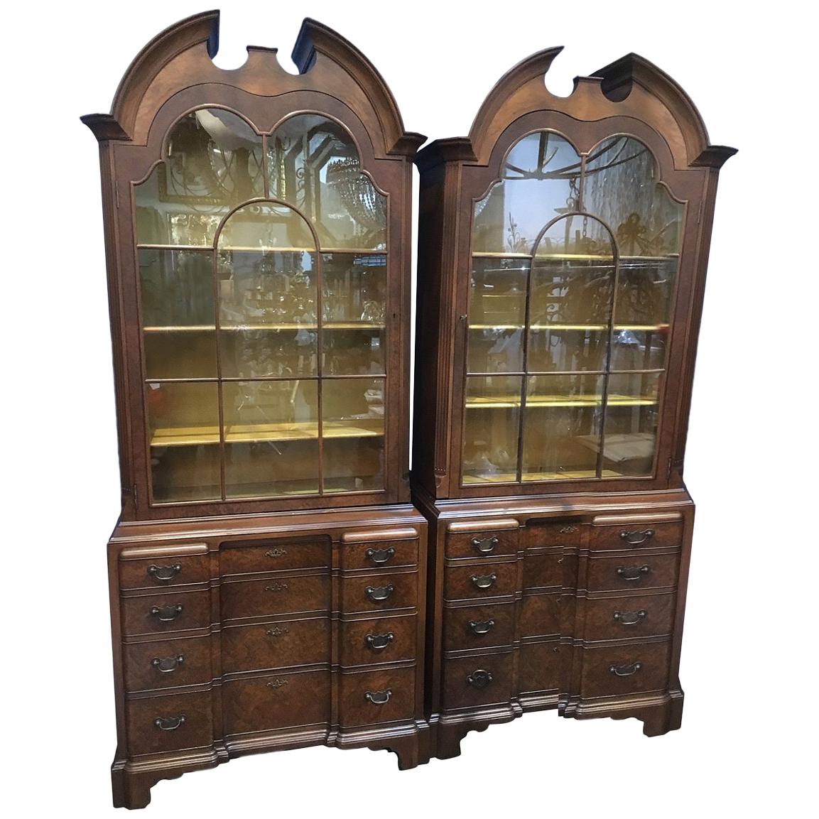 Pair of English Mahogany Cabinets, Sold as a Pair