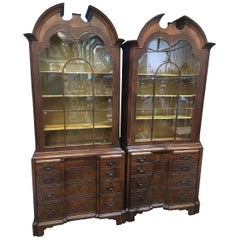 Antique Pair of English Mahogany Cabinets, Sold as a Pair