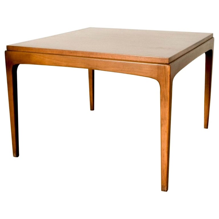 Midcentury Lane Square Walnut Wood Coffee or End Table, 1960s at 1stDibs