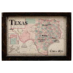 1870 Texas Map by Colton