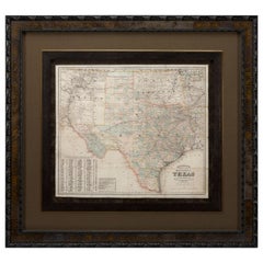 Antique 1882 Colton's 'New Medium' Map of the State of Texas, the Indian Territory, Etc