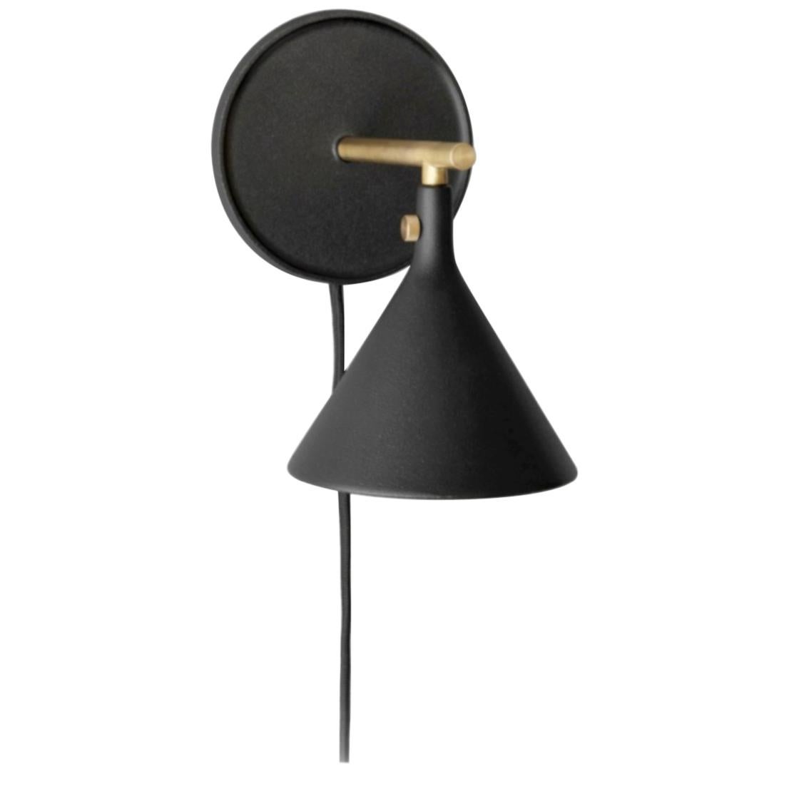 Cast Sconce Wall Lamp, Black by Thomas Chung & Jordan Murphy For Sale