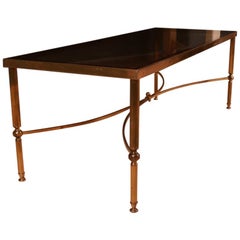 French Brass and Glass Coffee Table