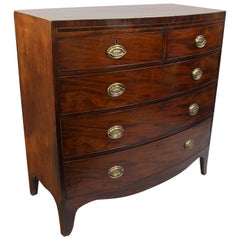Georgian Mahogany Bow Fronted Chest of Drawers