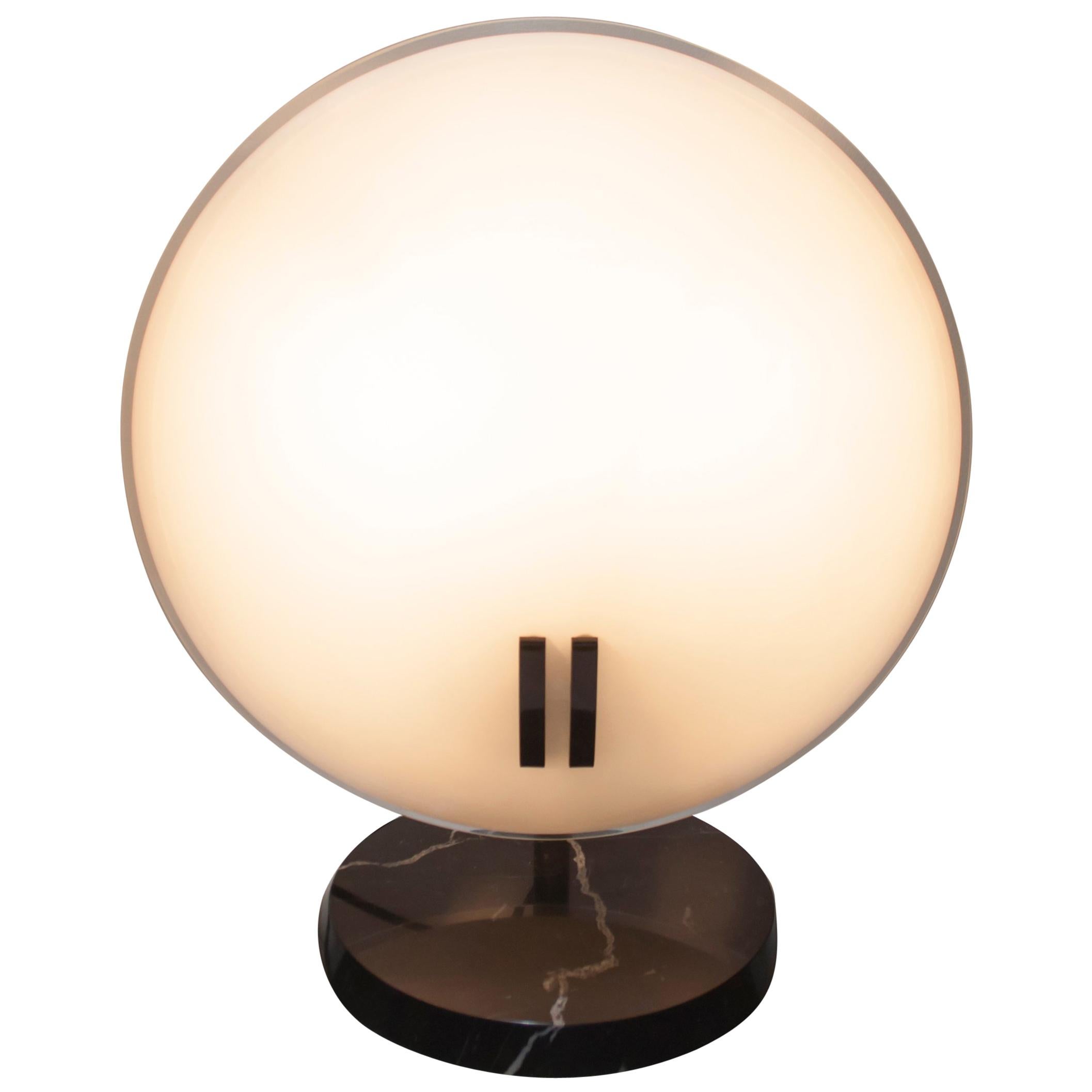 Bruno Gecchelin Italian Table Lamp "Perla" for Oluce, 1980s