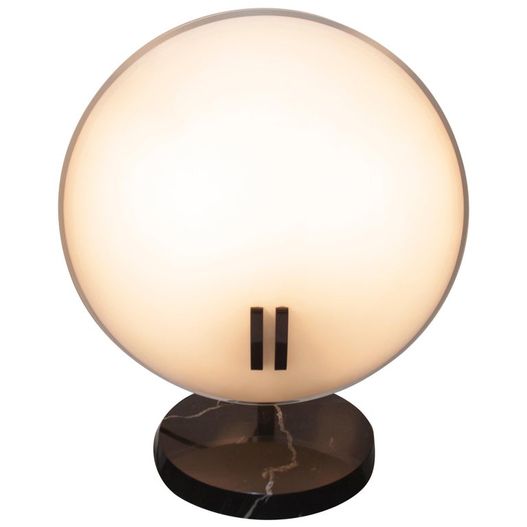 Bruno Gecchelin Italian Table Lamp "Perla" for Oluce, 1980s For Sale