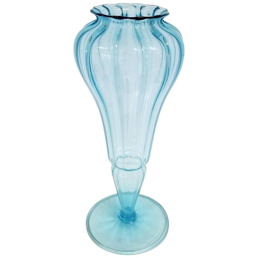 Blown Glass Vase in the Manner of Napoleone Martinuzzi, circa 1925