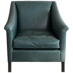 Isabelle Upholstered Chair in Leather, Vica designed by Annabelle Selldorf