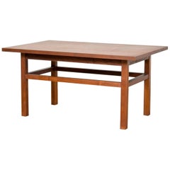 Vintage Mid-Century Modern Rectangular Teak Wood End Table, 1960s