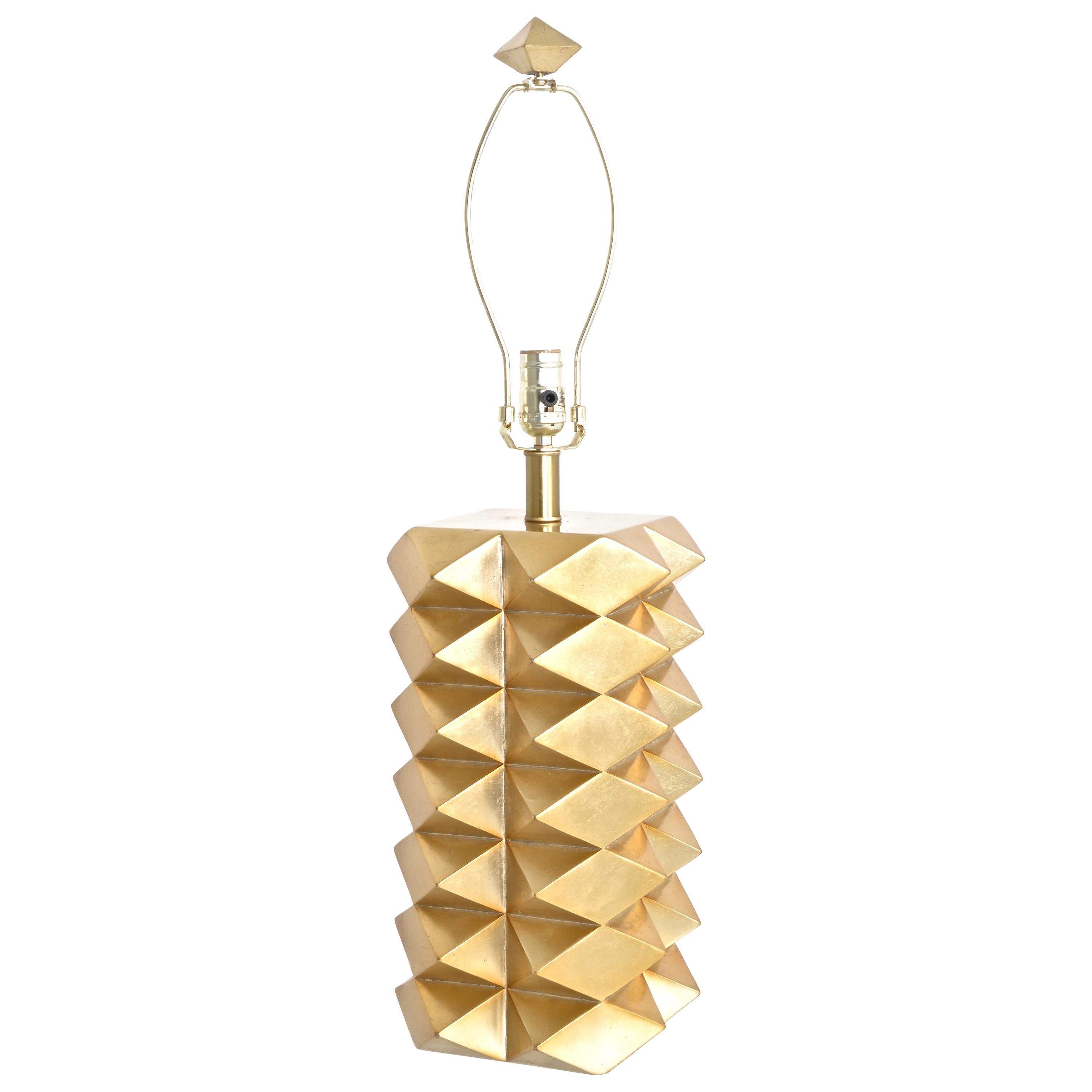 Parcel Gilded Geometric Form Table Lamp