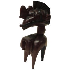 African D’mba Style Shoulder Mask Aka Spirit Artisanal Sculpture