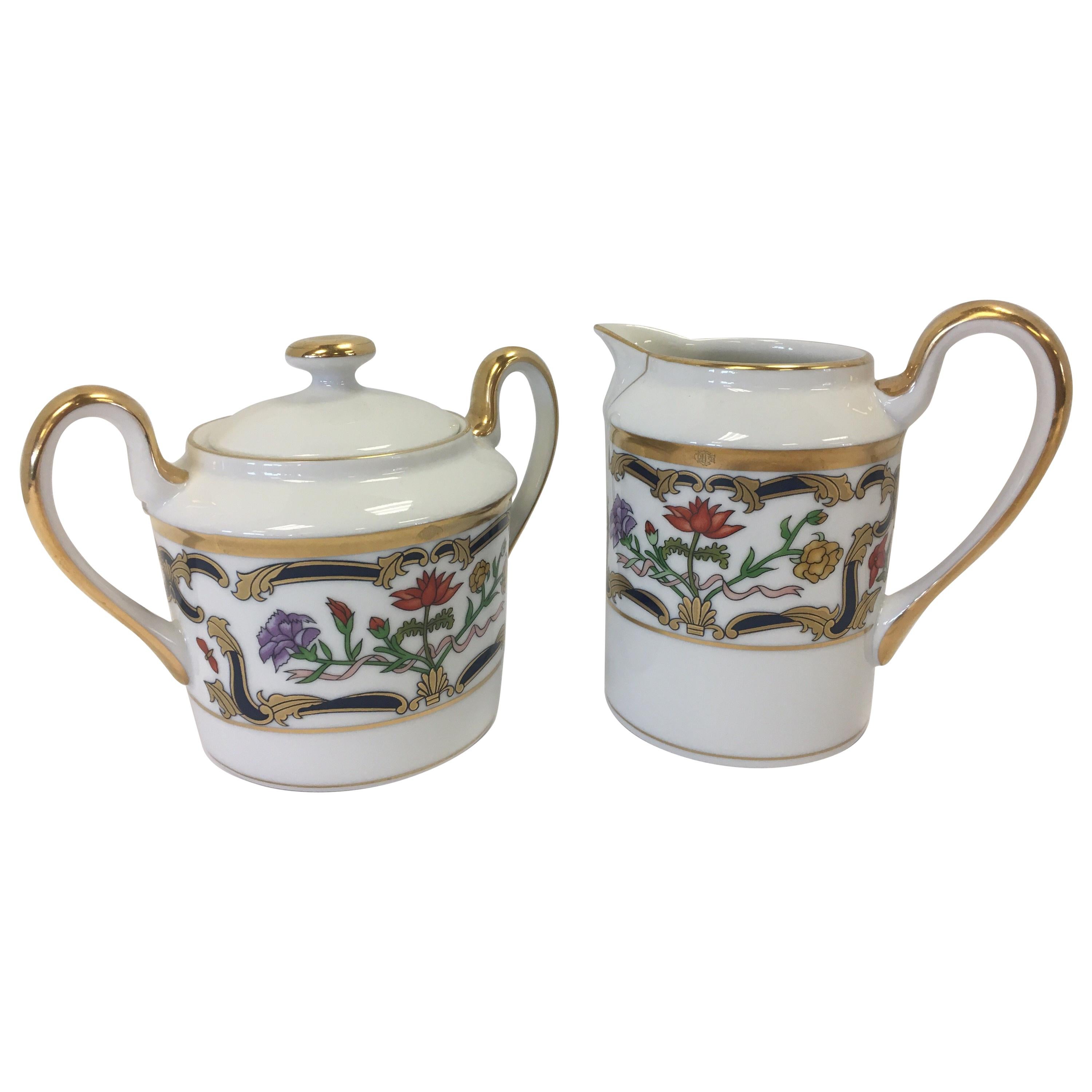 Christian Dior Renaissance Porcelain Tea Coffee Service Cream and Sugar