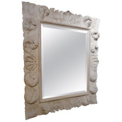 Fine Baroque Plaster Mirror, France, 1940