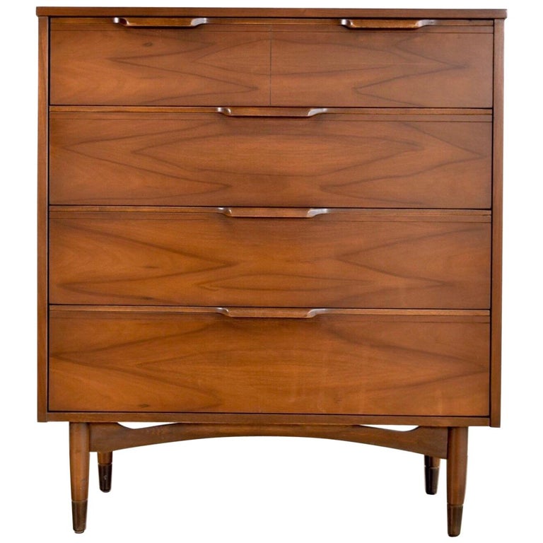 Vintage Midcentury Walnut Wood Tallboy Dresser 1960s For At Vintage Midcentury Walnut Wood Tallboy Dresser 1960s For