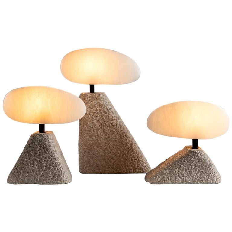 Stephen Downes set of three Seed table lamps, 2011, offered by Maison Gerard