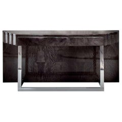 'Giorgio Collection' Mesa Consola Japonesa de Madera de Tamo, Alto Brillo Estilo Art Decó