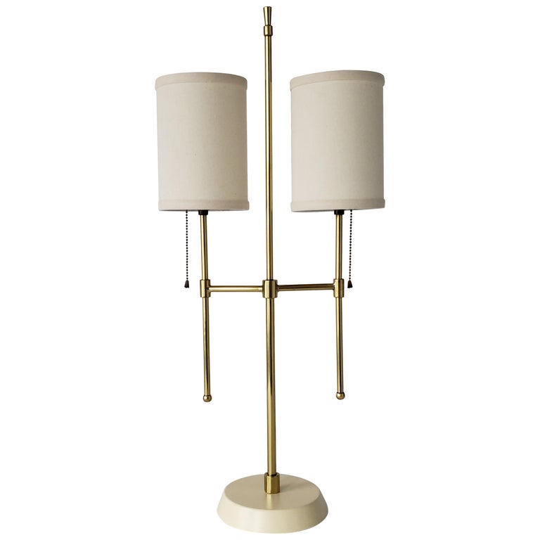1950s Paul Mc Cobb Attributed Twin Shade Brass Table Lamp Usa For 1950s Paul Mc Cobb Attributed Twin Shade Brass Table Lamp Usa For