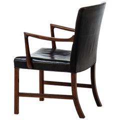 Ole Wanscher Armchair Model J 3063 by Cabinetmaker A. J. Iversen in Denmark