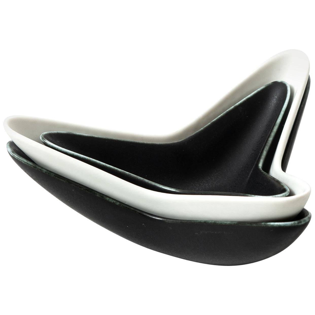 Gunnar Nylund Ceramic Bowls Model Caolina by Rörstrand in Sweden