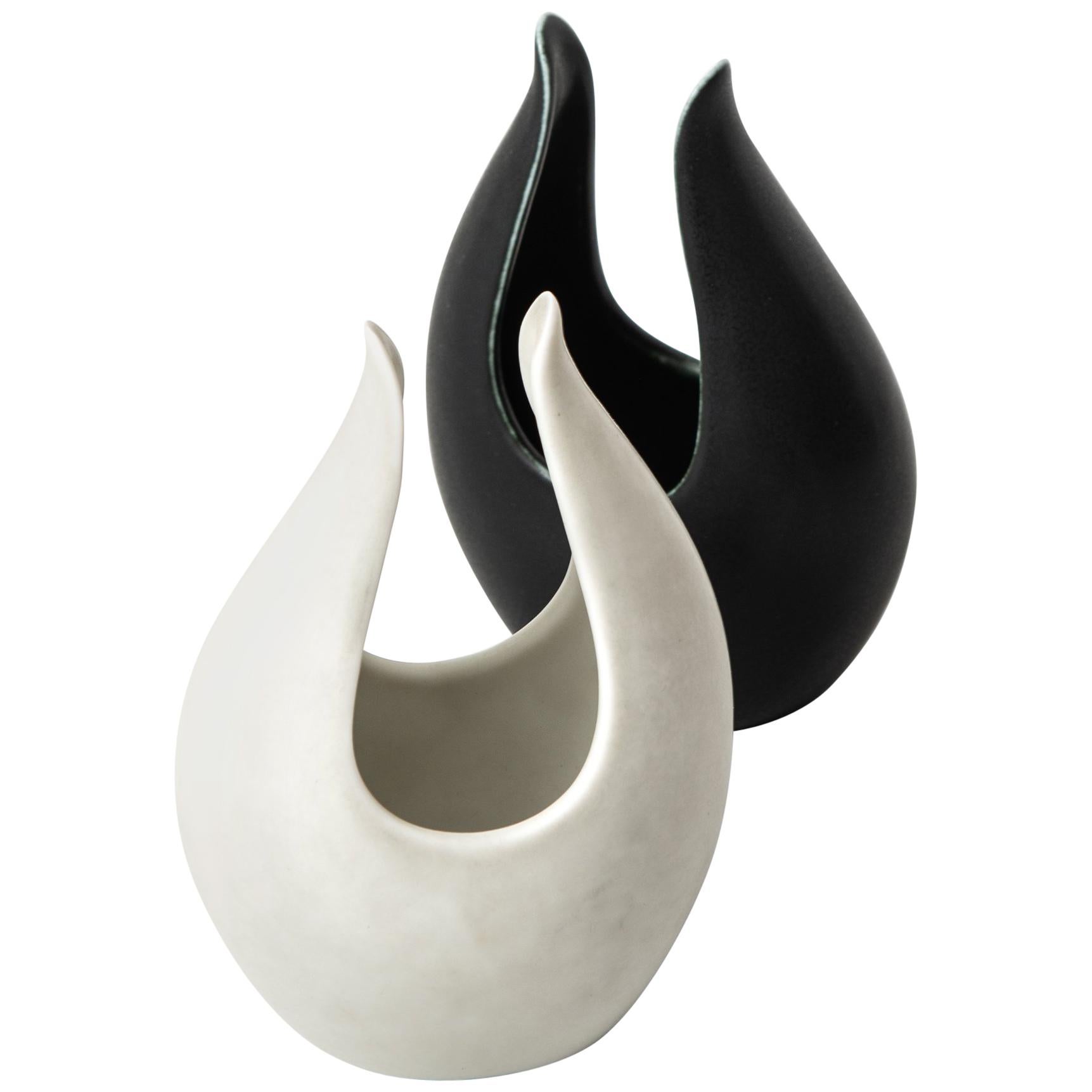 Gunnar Nylund Ceramic Vases Model Caolina by Rörstrand in Sweden