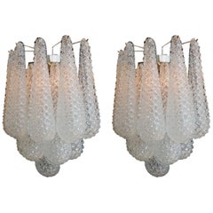 Retro Pair of Italian Wall Sconces, Murano, 1970s