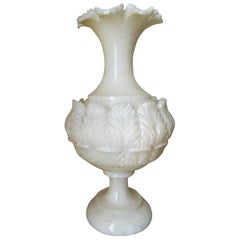 Art Deco Alabaster White Table Lamp, Italy, First Half of The 20th Century