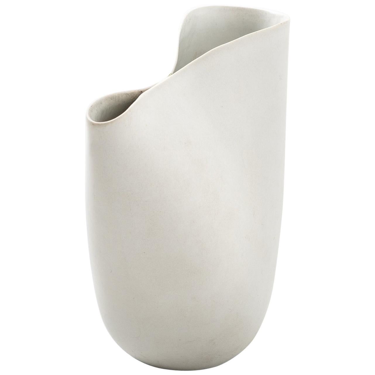 Stig Lindberg Ceramic Vase Model Veckla by Gustavsberg in Sweden For Sale