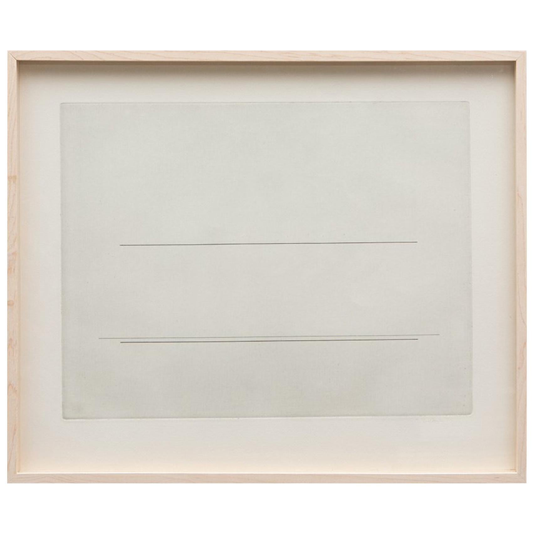 1970s "Waagerechte Linien" Etching by Fred Sandback For Sale