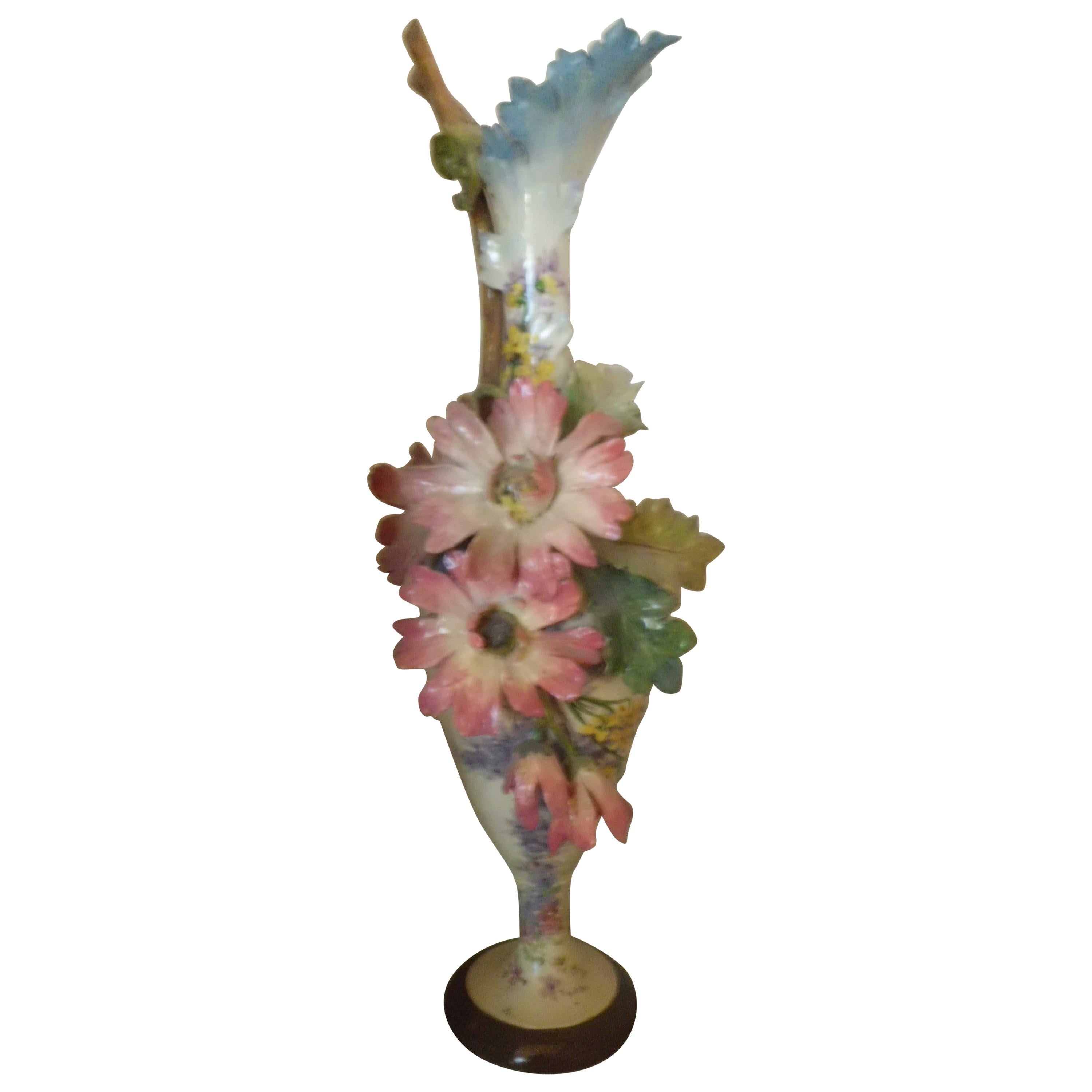 20th Century Eclectic Polychrome Porcelain Italy, 1920, G.Cacciapuoti Attributed For Sale