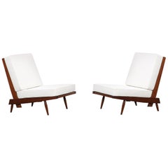 1960s Walnut Lounge Chairs by George Nakashima