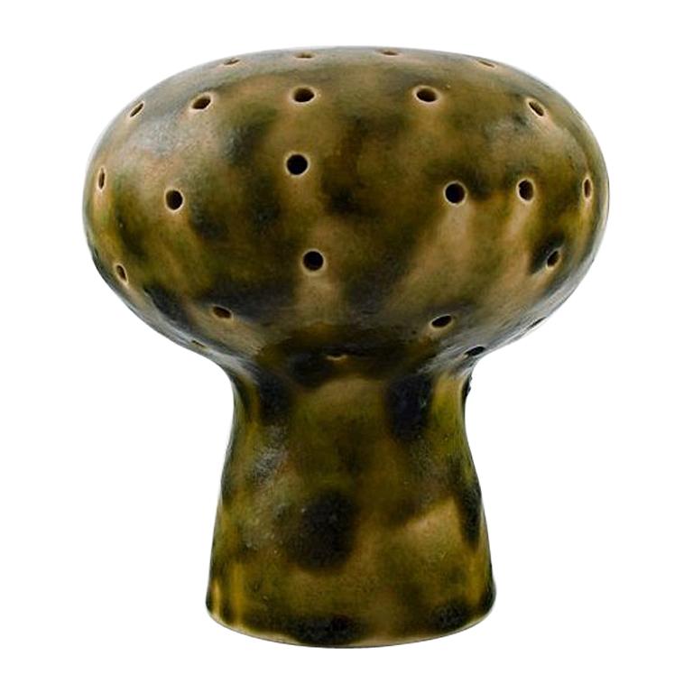 Sven Wejsfelt for Gustavsberg Studio Hand, Mushroom in Glazed Ceramics, 1980s For Sale