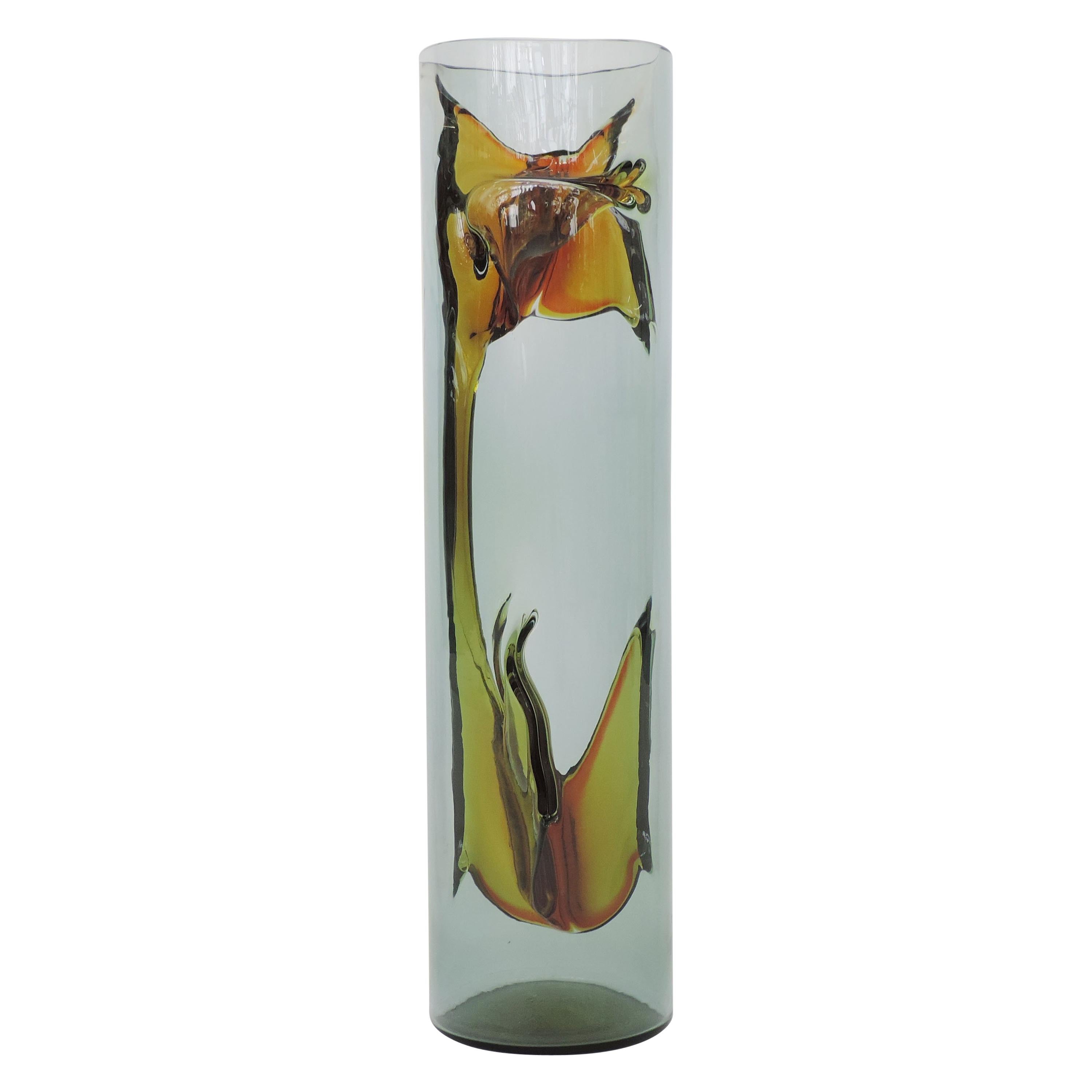 Vase aus Muranoglas von Toni Zuccheri für VeArt, Italien, 1970