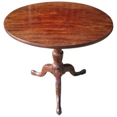 18th Century George III Period Mahogany Antique Tripod Table