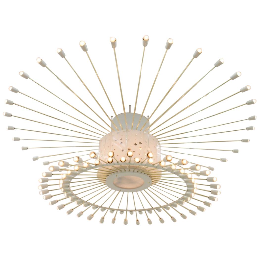 Spectacular Giant Sputnik Ceiling Lamp with 132 Bulbs, 1950s For Sale