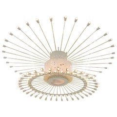 Spectacular Giant Sputnik Ceiling Lamp with 132 Bulbs, 1950s