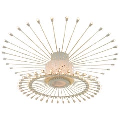 Spectacular Giant Sputnik Ceiling Lamp with 132 Bulbs, 1950s