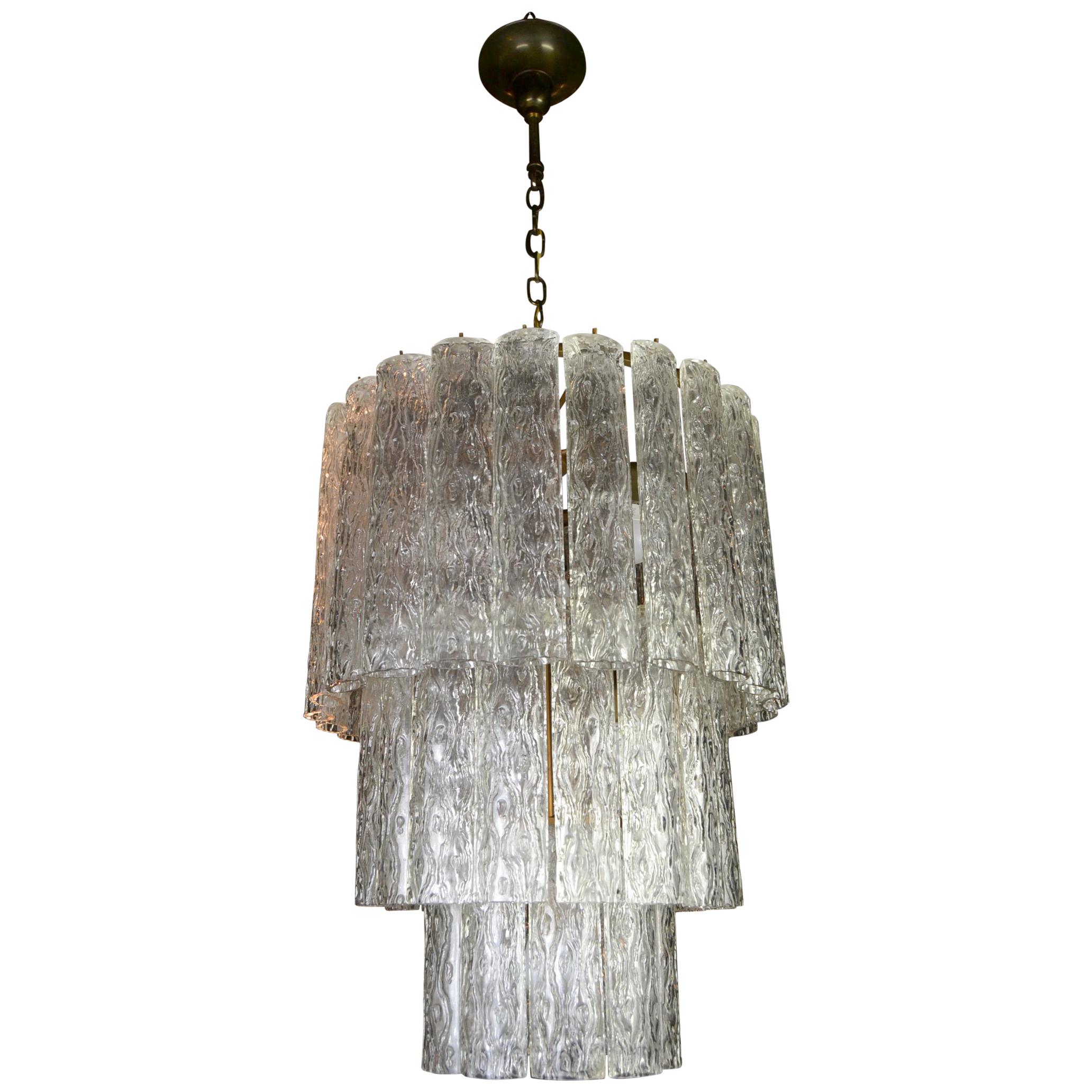  Sculptural Doria Chandelier with 50 Art Glass Tubes, 1960s , Germany