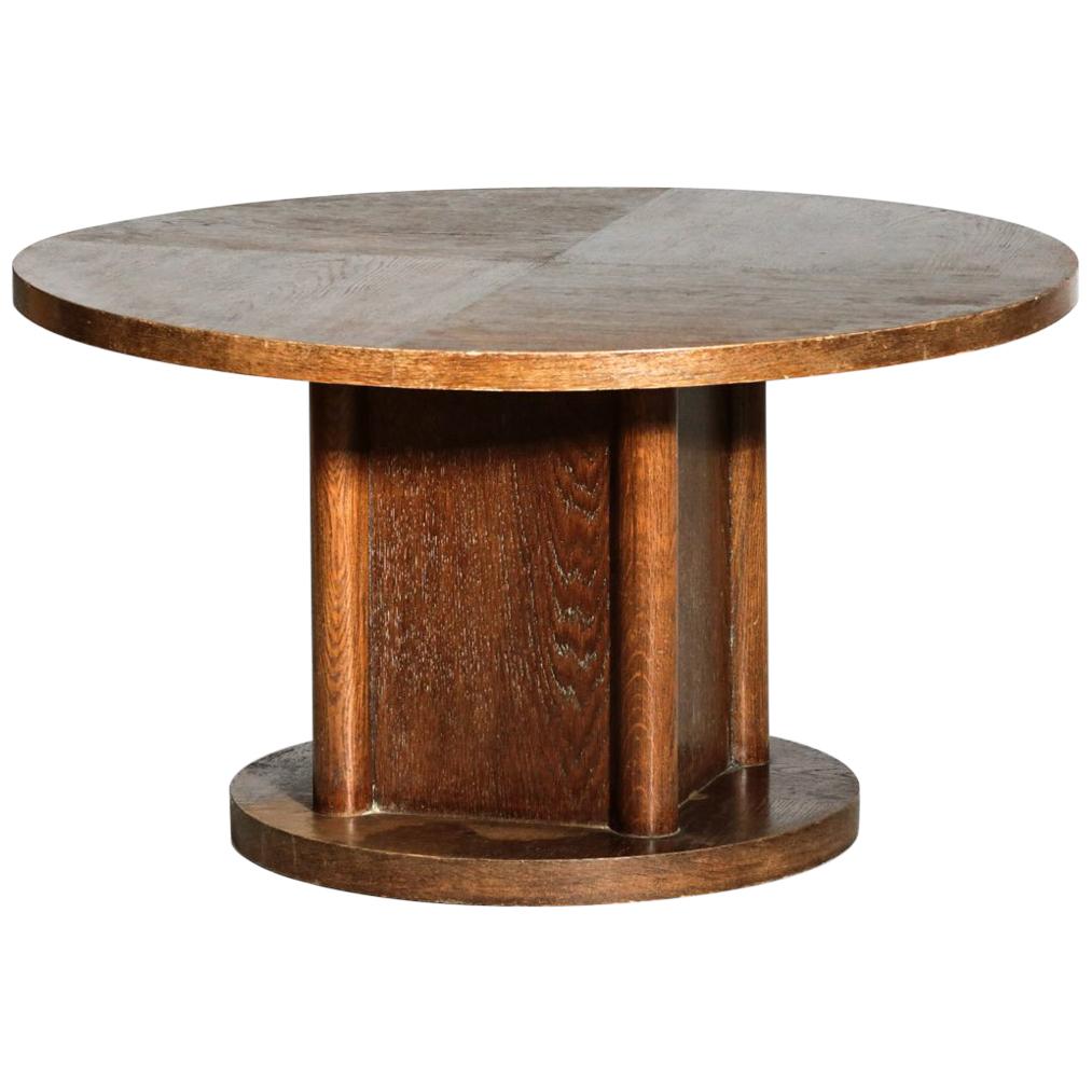 Modernist Coffee or Side Table in Oak, 1940s