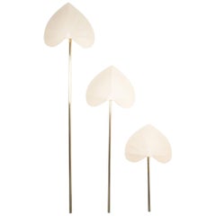 Antonio Pavia Set of Three Floor Lamps Brass, Italy, circa 1970