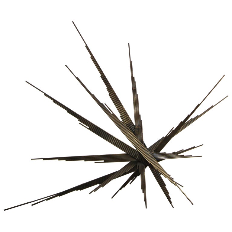 Silas Seandel American Brutalist Abstract Wall Sculpture in Metal at