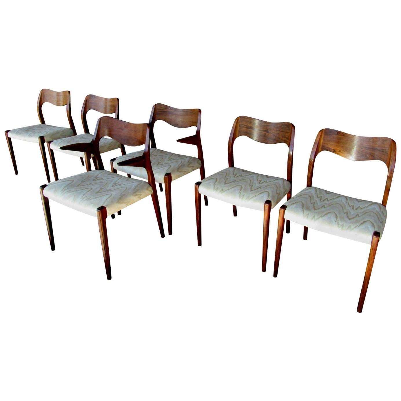 Niels Moller Rosewood Dining Chairs set of 6