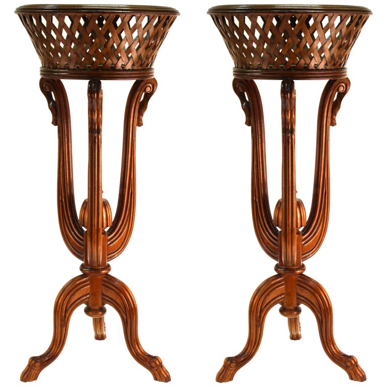 Victorian Revival Style Plant Stands in Wood at 1stDibs