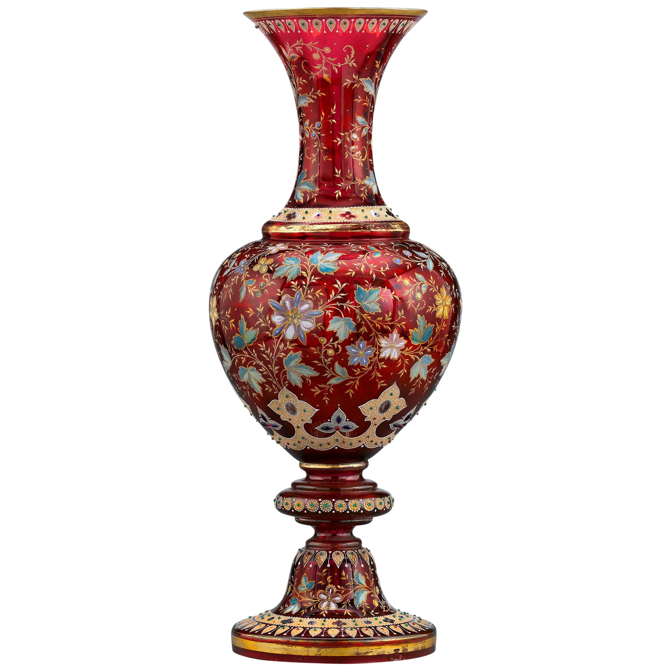 Moser Ruby Glass Vase