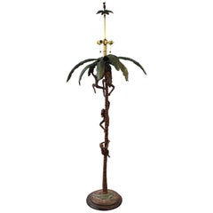 Frederick Cooper Hollywood Regency Monkey Palm Tree Floor Lamp