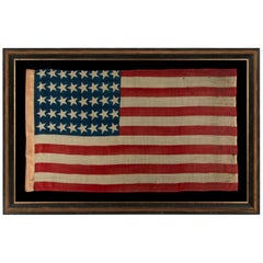 40 Canted Stars on an Used American Flag, South Dakota Statehood, 1889