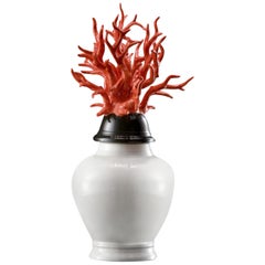 Large White Corallo Vase