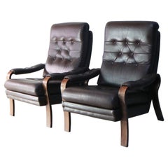 Pair of 1970s Midcentury Danish Lounge Chairs