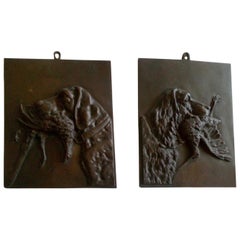 Antique Pair of Early 20th Century Panels in Bronze, Italy